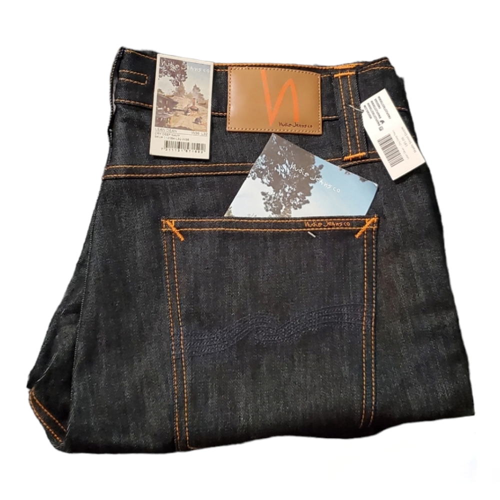 36 / 32 / Nudie Jeans Lean Dean Dry Deep Navy Brand New
